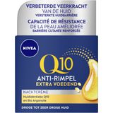 NIVEA Q10 Nachtcrème Extra voedend – Droge huid – Anti-rimpel – Creatine – 50 ml - Moederdag Cadeautje