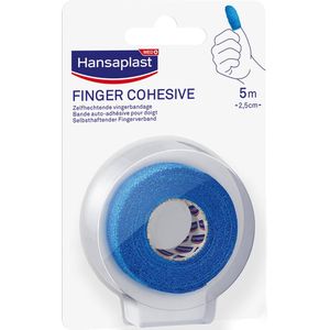 Hansaplast Finger Cohesive Zelfhechtende Vinger Bandage - Vingerbeschermer - Vinger Verband - Vingercondoom - Voordeelverpakking - 10 x 2.5cm x 5m - Blauw