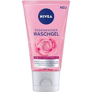 NIVEA Rozenwater wasgel (150 ml), gezichtsreiniging met MicellAIR-technologie en natuurlijk rozenwater, reinigingsgel voor alle huidtypes