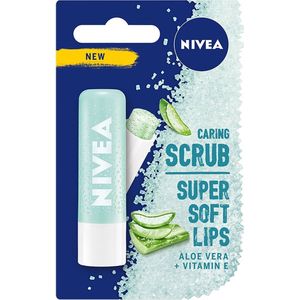 NIVEA Lipscrub & Lipverzorging in 1 Stick 4,8g - Super Zachte Lippen met Aloe Vera en Vitamine E