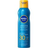NIVEA SUN Protect & Dry Touch Vernevelende Zonnebrand Spray - SPF 30 - Zonnespray - Transparant en waterproof - 200 ml