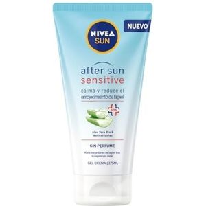 NIVEA SUN After Sun Sensitive Gel Crema (1 x 175 ml), crème calmante con aloë vera, crème hidratante para piel sensible y con alergia al sol