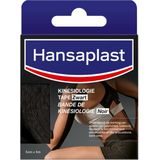 Hansaplast Kinesiologie Sporttape - Zwart - 1 Rol, 50mm x 5m