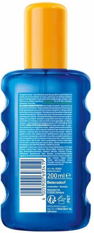 NIVEA - Sun Protect en Dry Touch - Transparante Zonnespray - SPF 50 - 200 ml