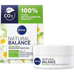 Nivea Natural Balance Rijke Dagverzorging voor Droge en Gevoelige Huid, met Biologische Kamille, Jojoba- en Amandelolie, 50 ml