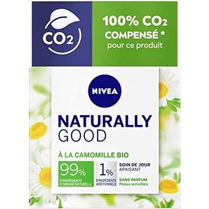 NIVEA Naturally Good Sensitive Dagcrème - Gevoelige Huid - Crème Met Bio Kamille - Parfumvrij - 50 ml