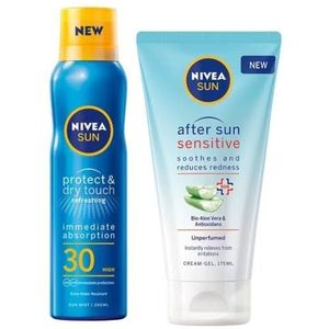 NIVEA - SUN Protect & Dry Touch - Zonnebrand - Transparant - SPF30 - 200 ml