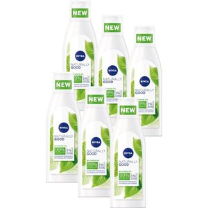 NIVEA Naturally Good Reinigingsmelk - Gezichtsreiniger - Gezicht Wassen - 6 x 200ml - Voordeelverpakking