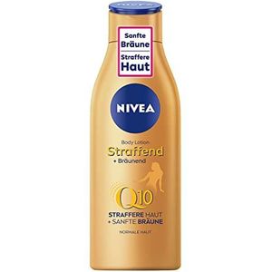 NIVEA Verstevigende bodylotion + bronzer Q10 (200 ml), verzorging voor een zachte bruining met frisse zomergeur en verstevigt de huid Q10