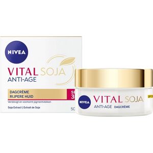 NIVEA VITAL Soja Anti-Age Beschermende Dagcrème - Rijpe huid - SPF 30 - pigmentvlekken Crème - Met Sojaextract - 50 ml