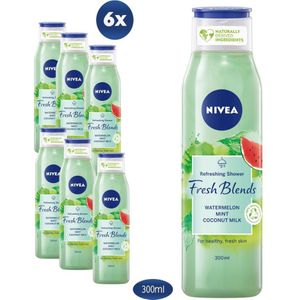 NIVEA Fresh Blends Watermelon Douchegel - 6 x 300 ml - Voordeelverpakking