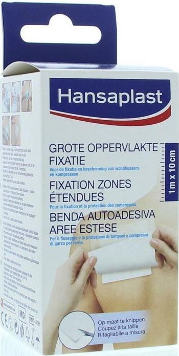 Hansaplast - Grote Oppervlakte - Medisch Hulpmiddel - 1m x 10cm - Extra Flexibel