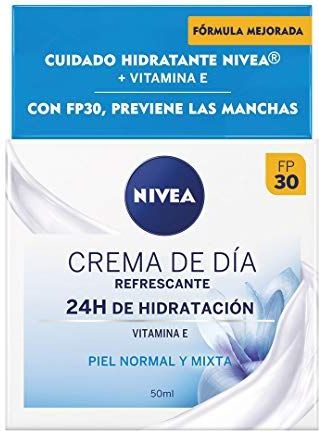 NIVEA Verfrissende dagcrème FP30 (1 x 50 ml), gezichtscrème met vitamine E, verfrissende crème voor normale en gecombineerde huid met bescherming tegen de zon