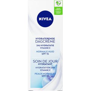 NIVEA Essentials Hydraterende Dagcrème - Gezichtscreme - Normale huid - SPF 15 Met vitamine E, magnoliaextract en lotusextract - 50 ml