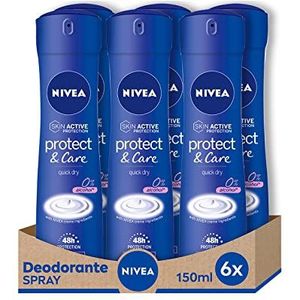 Nivea Protect & Care Deodorant Spray, 6 blikjes van 150 ml