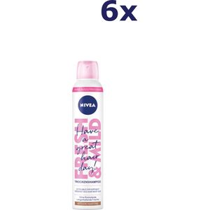 6x Nivea droogshampoo Fresh & Mild 200ml normaal haar