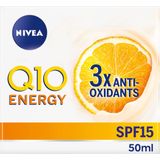 NIVEA Q10 Energy Anti-Rimpel Dagcrème - Normale en vermoeide huid - SPF 15 - Met vitamine C en Q10 - 50 ml