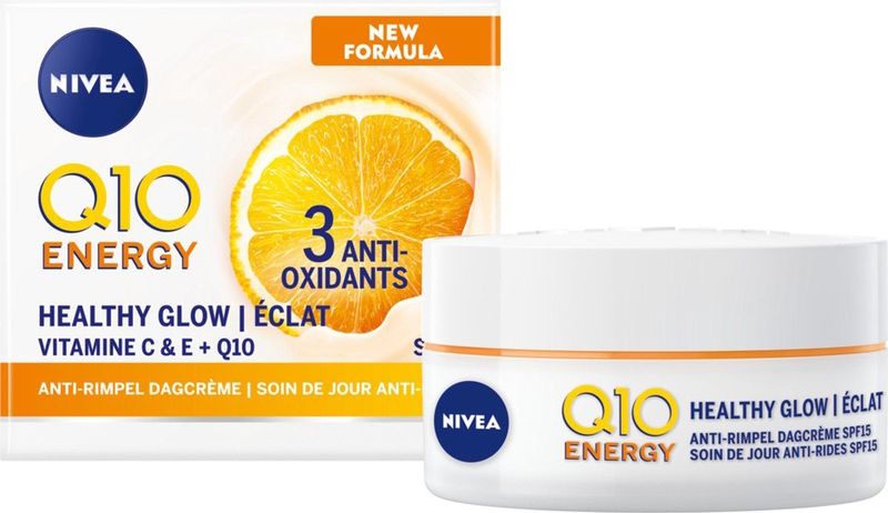 NIVEA Q10 Energy Anti-Rimpel Dagcrème - Normale en vermoeide huid - SPF 15 - Met vitamine C en Q10 - 50 ml