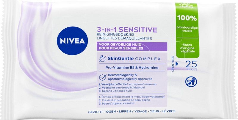 NIVEA Sensitive  Reinigingsdoekjes - 25 stuks