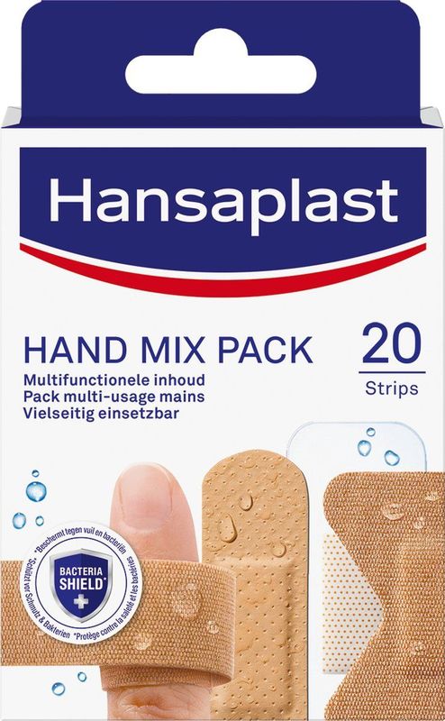 Hansaplast Hand Mix Pack Pleisters - Wondpleisters - Wondverzorging - 20 Stuks