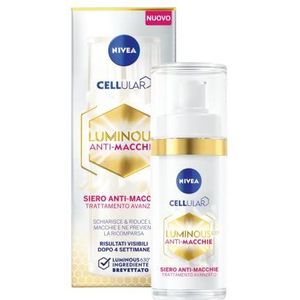 NIVEA Cellular Luminous630 Anti-vlekkenserum, gezichtsbehandeling, 30 ml, vuilafstotend gezichtsserum voor gelijkmatige huid, hyaluronzuur en Luminous630 tegen huidvlekken