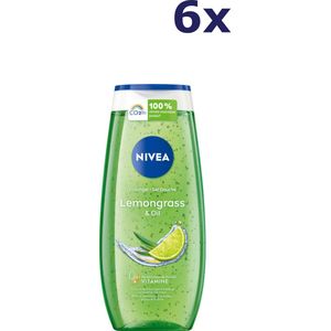 6x Nivea douchegel 250ml Lemongrass & Oil