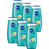 NIVEA Frangipani & Oil Douchegel – Met Vitamine C & E – Hydrateert de huid - Duurzaam product - Voordeelverpakking 6 x 250 ml