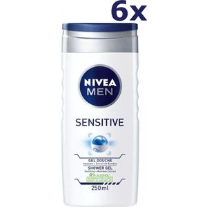 6x Nivea Douchegel Men - Sensitive 250 ml