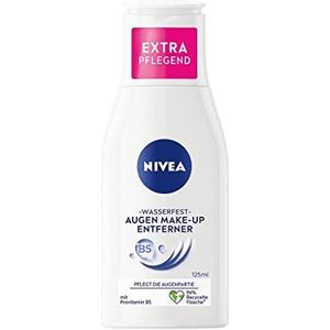 NIVEA waterbestendige oogmake-up verwijderaar (125 ml), milde make-up verwijderaar met kamille-extract en provitamine B5, verwijdert zelfs mascara en waterbestendige make-up