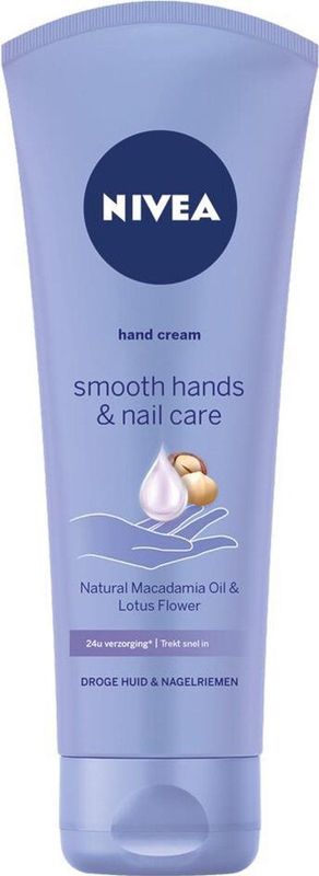 Nivea - Smooth Hands - Handcrème - 100ml - Macadamia-Olie - Lotusbloem