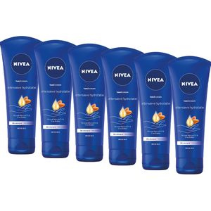 NIVEA Verzorgende Handcrème Droge Handen - Handverzorging - Hand Cream - 24 uur lang hydraterende werking - Handverzorging - Bevat amandelolie en sheaboter - Voordeelverpakking van 6 x 100 ml