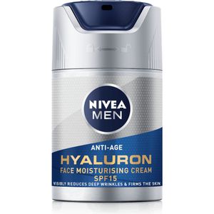Nivea - Men Anti-Age Hyaluron Gezichtsmoisturiserende Crème - SPF15 - Hydraterend