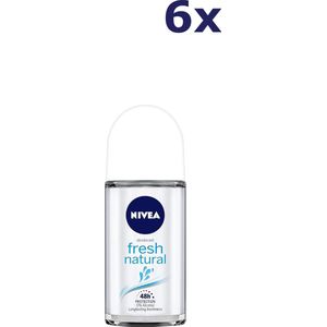6x Nivea Deodorant Roll-on Fresh Natural 50ml