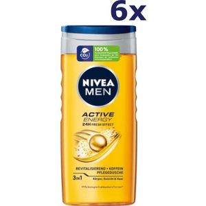 6x Nivea Douchegel Men - Active Energy 250 ml