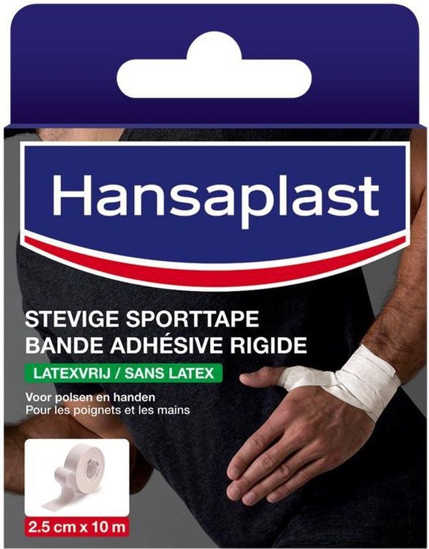 Hansaplast Stevige Sporttape Smal - Tape Voor Polsen En Handen - Blessure Tape - 2.5cm x 10m