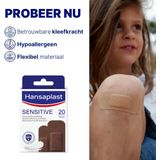 Hansaplast - Pleisters Sensitive Strips - Donker - Hypoallergene - Huidvriendelijk
