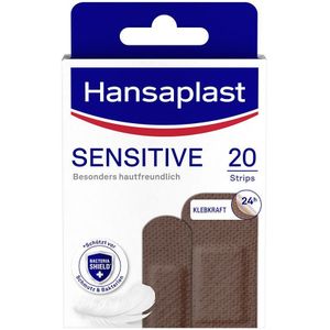 Hansaplast - Pleisters Sensitive Strips - Donker - Hypoallergene - Huidvriendelijk