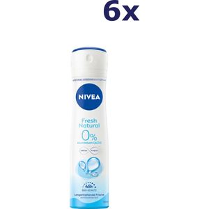 6x Nivea Deodorant Spray - Fresh Natural 150 ml