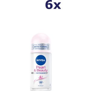 6x NIVEA Anti-Transpirant Roll-on deodorant Pearl & Beauty 50ml