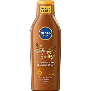 Nivea Sun Tropical Bronze Solar Lotion SPF 6 - Zonbescherming voor langdurige bruining zonder zelfbruiner - met caroteenextract en vitamine E, 200 ml