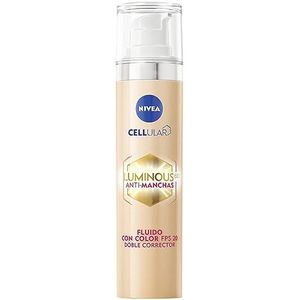 NIVEA Luminous 630 Anti-vlekkenvloeistof met kleur FP20 (1 x 40 ml), gezichtscrème met dubbele werking, anti-vlekkenbescherming met hyaluronzuur