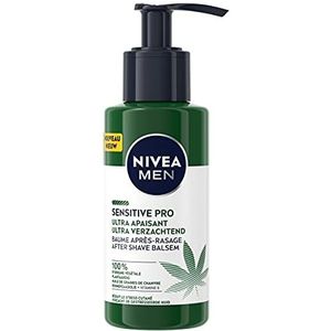 NIVEA MEN Baume après-rasage ultra apaisant Sensitive Pro (1 x 150 ml), Baume apaisant à l’Huile de Chanvre Bio et Vitamine E, Après-rasage homme pour toutes les peaux