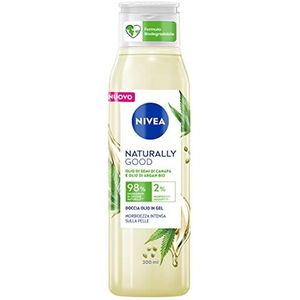 NIVEA Duschgel Naurally Good 300 ml, Duschgel mit Hanföl und Bio-Arganöl, Duschgel pflegt und verleiht der Haut Geschmeidigkeit