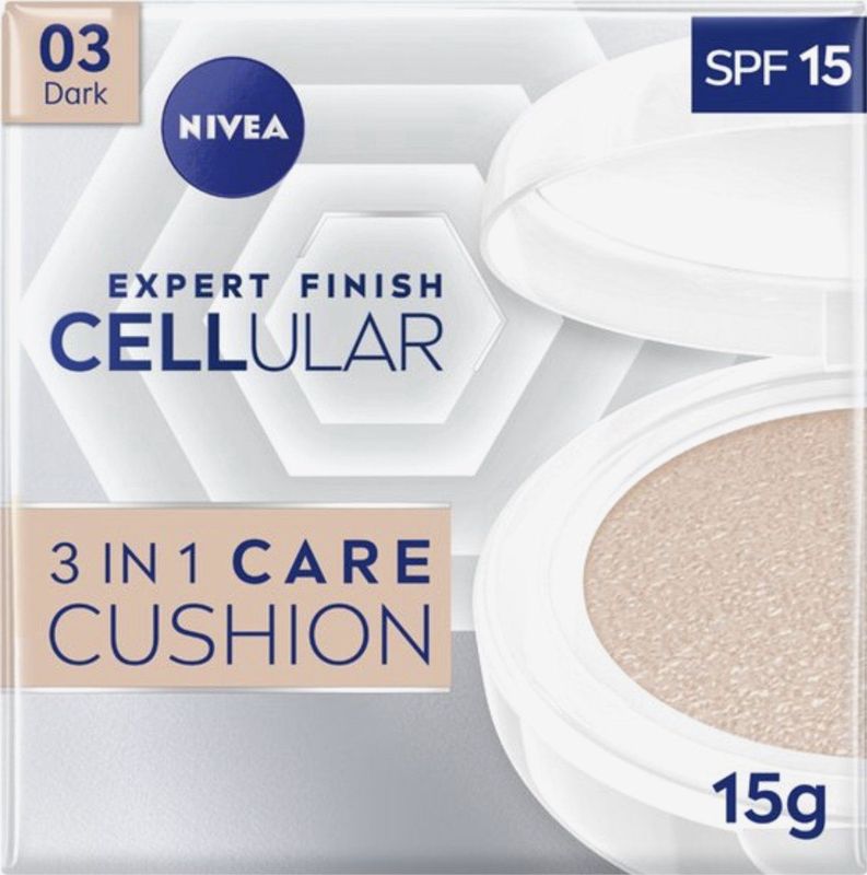 NIVEA Expert Finish CELLular 3in1 Care Cushion - Medium Dark - SPF15