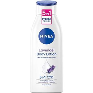 NIVEA Bodylotion met lavendel (400 ml), vochtinbrengende crème met lavendelgeur, snel absorberende lichaamscrème voor normale en droge huid