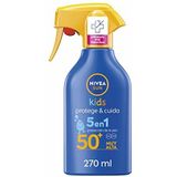 Nivea Sun FP50+ Solar Spray voor kinderen en kinderen, 1 x 270 ml, vochtinbrengend zonnebeschermingspistool, waterbestendig, zonwering, kinderen, zeer hoge bescherming tegen de zon