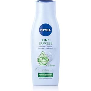 NIVEA 2-in-1 Pflege Express pH-Balance Shampoo + Spülung (400 ml), haarshampoo & conditioner met aloë vera, 2-in-1 haarverzorging voor natuurlijk mooi haar