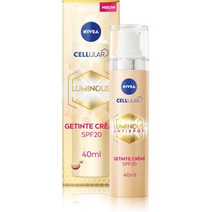 NIVEA Cellular Luminous630 Getinte Dagcrème - SPF20 - Gezichtscreme - Pigmentvlekken Verwijderen - Crème - 40ml