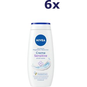 6x Nivea douchegel 250ml Creme Sensitive