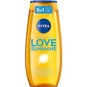 Nivea Love Sunshine verzorgende douchegel (250 ml), pH-neutrale douchegel met vitamine C & E, vochtinbrengend douchebad met de klassieke Nivea-geur